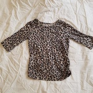 3/4 sleeve leopard top